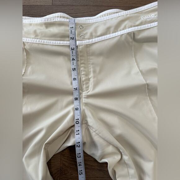 Nike Beige Cropped Athletic Pants with White Trim Size Large - Picture 8 of 9
